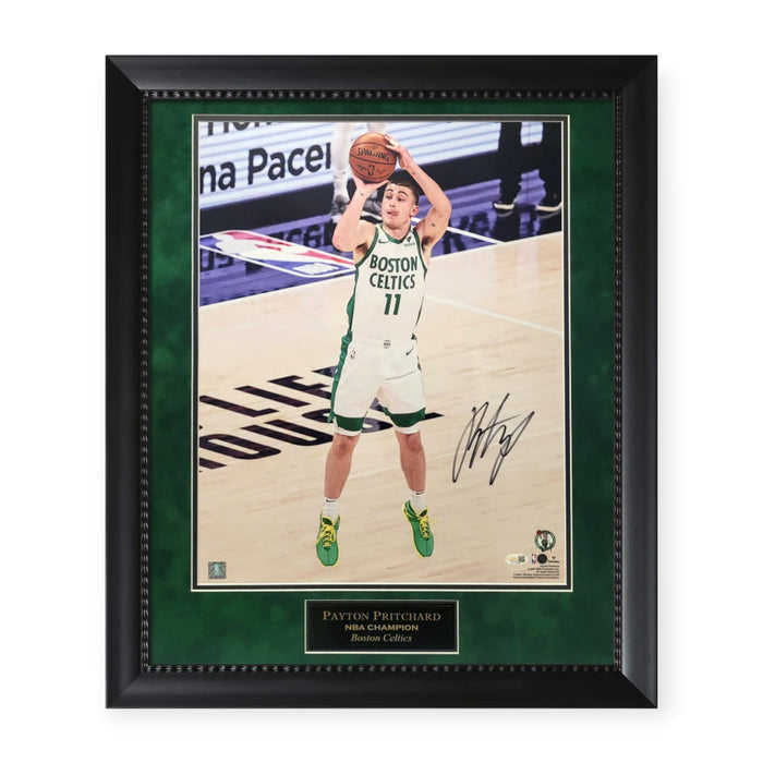 Payton Pritchard Boston Celtics Autographed 16x20 Photo Framed to 23x27 JSA