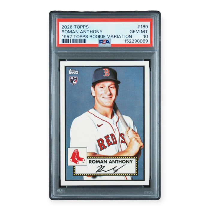 Roman Anthony Boston Red Sox 2026 Topps 1952 Topps Variation #189 SSP Rookie RC PSA 10 - POP 1