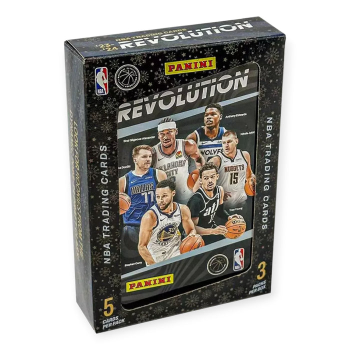 2023-24 Panini Revolution NBA Basketball Winter Holiday Tin Sealed Box - 15 Cards