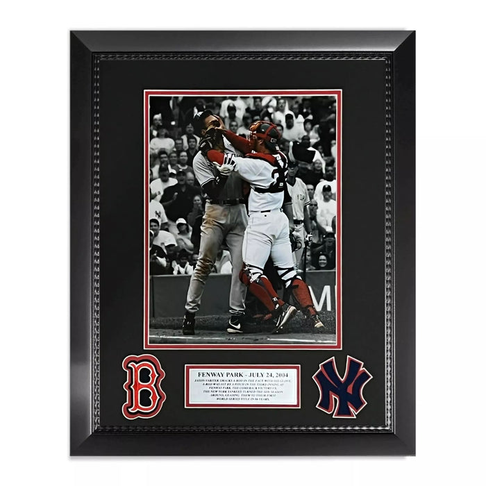 Alex Rodriguez & Jason Varitek "Brawl" Unsigned Photo Framed to 16x20