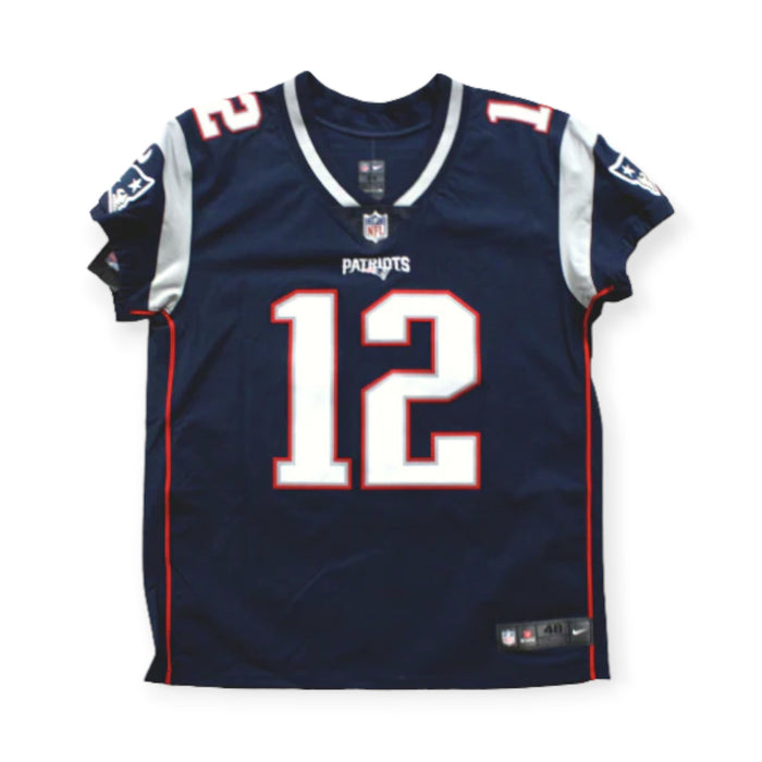 Tom Brady New England Patriots Autographed Nike Navy Elite Jersey Fanatics