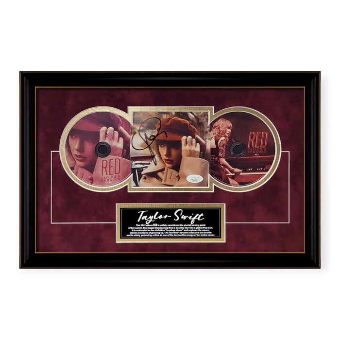 Taylor Swift Autographed Album Collage w/ Red Insert Framed to 13x19 JSA