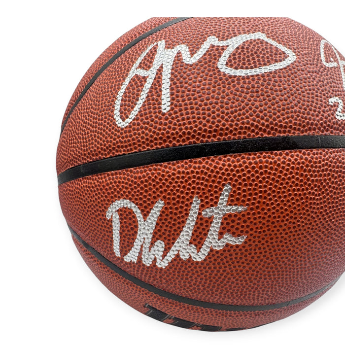 Jayson Tatum, Derrick White & Jrue Holiday Autographed Basketball w/ 2024 Olympic Gold Inscription JSA/Fanatics