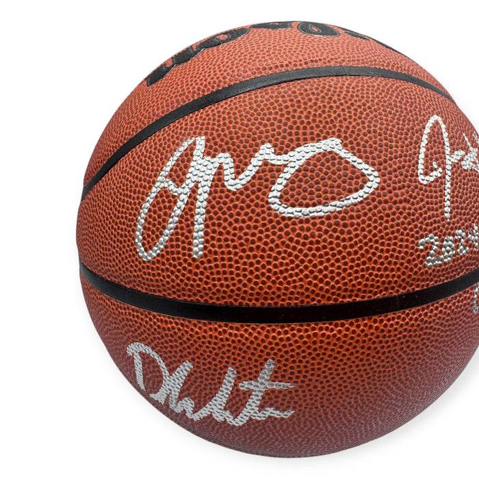 Jayson Tatum, Derrick White & Jrue Holiday Autographed Basketball w/ 2024 Olympic Gold Inscription JSA/Fanatics