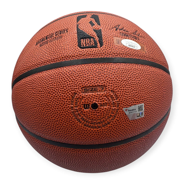 Jayson Tatum, Derrick White & Jrue Holiday Autographed Basketball w/ 2024 Olympic Gold Inscription JSA/Fanatics