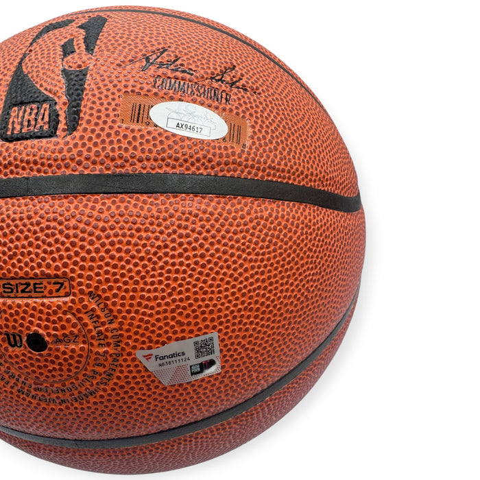 Jayson Tatum, Derrick White & Jrue Holiday Autographed Basketball w/ 2024 Olympic Gold Inscription JSA/Fanatics