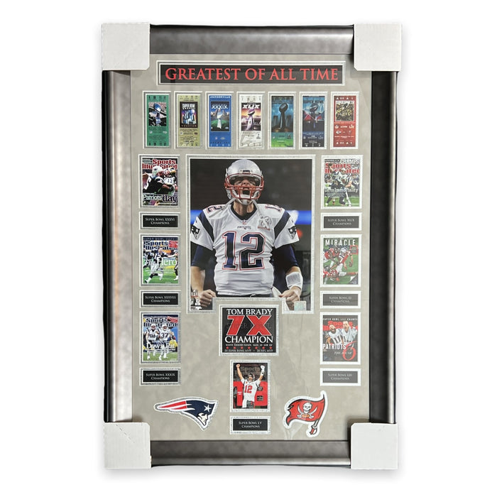 Tom Brady New England Patriots Collage Framed to 20x30