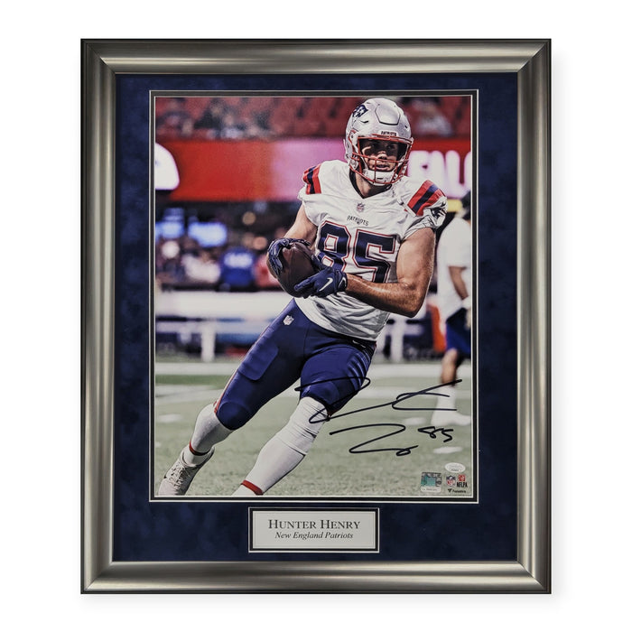 Hunter Henry New England Patriots Autographed 16x20 Photo Framed to 23x27 JSA