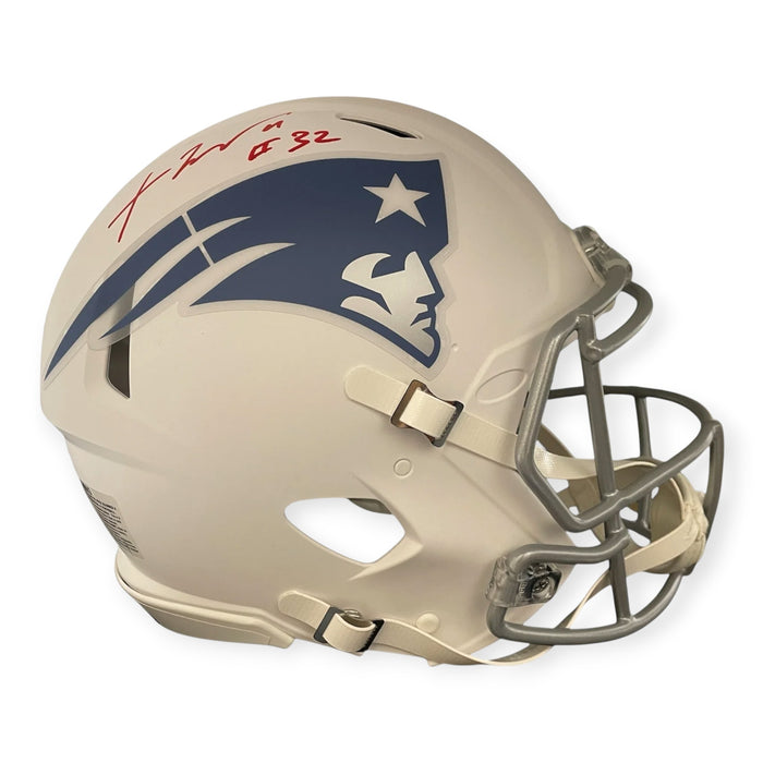 TreVeyon Henderson New England Patriots Autographed Rivalry Authentic Helmet NEP