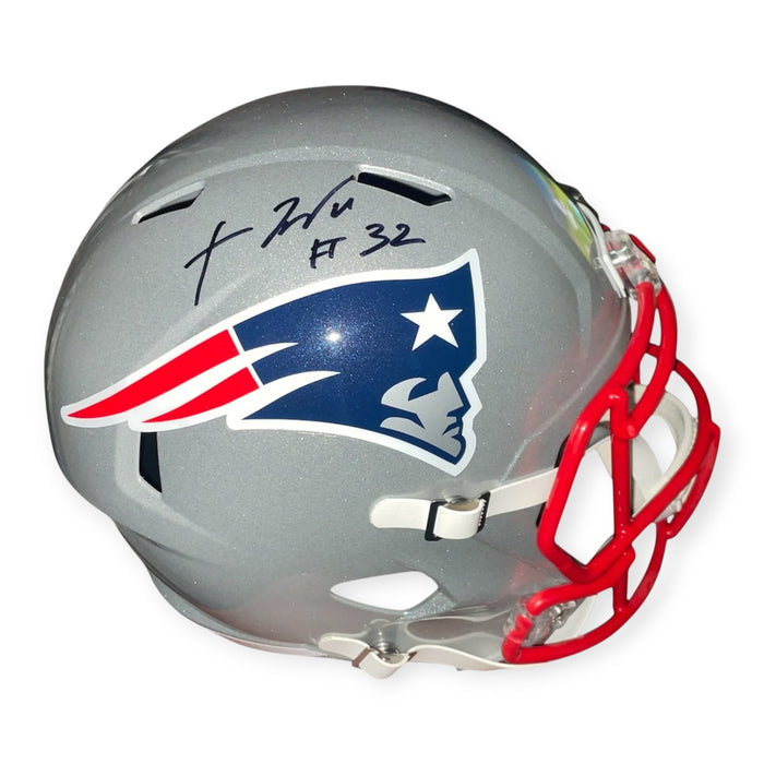 TreVeyon Henderson New England Patriots Autographed Spreed Replica Helmet NEP