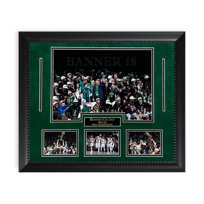 2023-24 NBA Champion Boston Celtics Unsigned Photo Collage Framed to 16x20