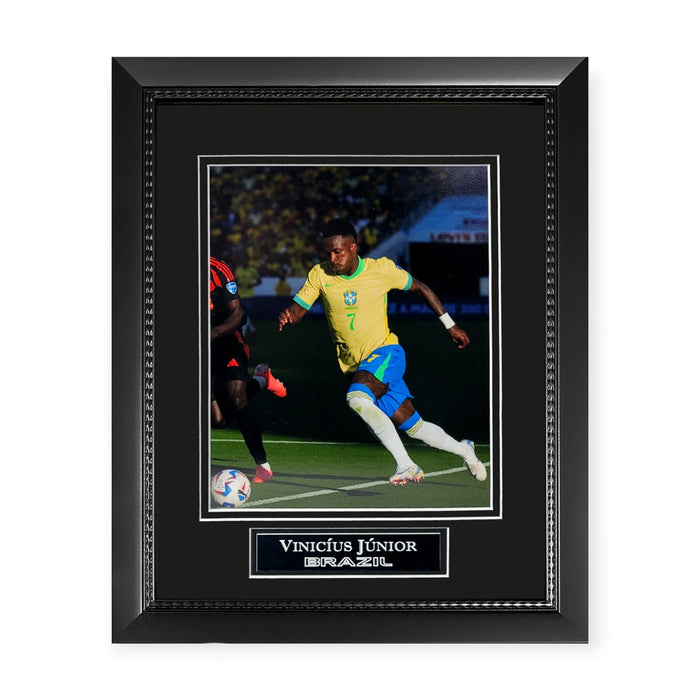 Vinicius Junior Brazil Unsigned Photograph Framed to 11x14