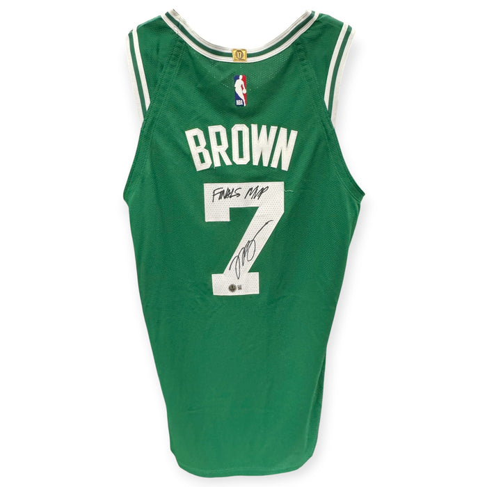 Jaylen Brown Boston Celtics Autographed & Inscribed Game-Used Green Jersey Fanatics