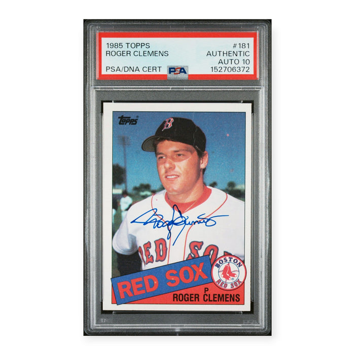 Roger Clemens Autographed 1985 Topps #181 Rookie RC PSA 10 Auto Grade