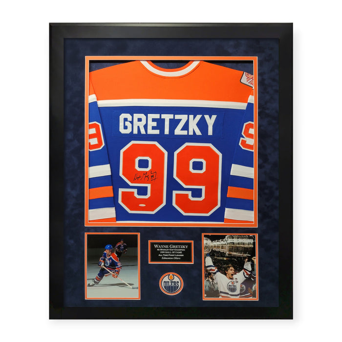 Wayne Gretzky Edmonton Oilers Autographed Jersey Framed to 32x40 UDA