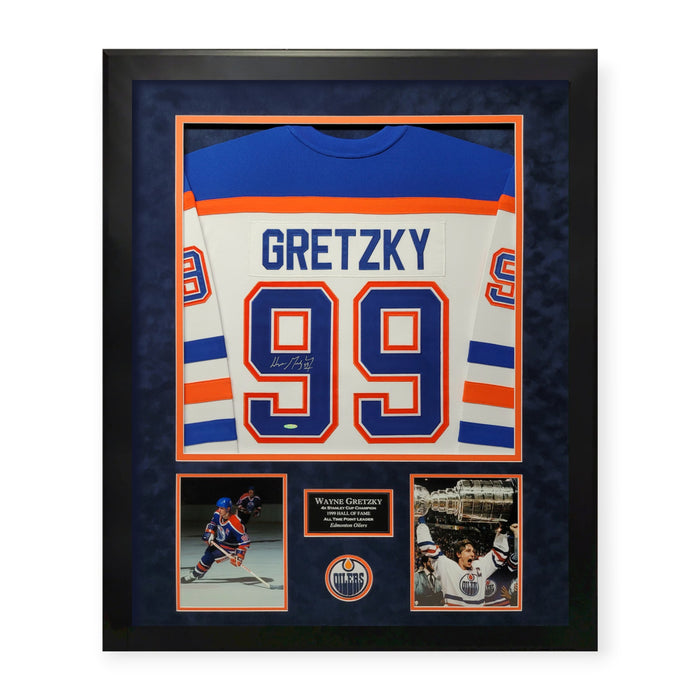 Wayne Gretzky Edmonton Oilers Autographed Jersey Framed to 32x40 UDA