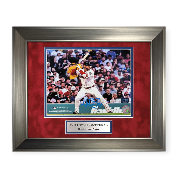 Willson Contreras Boston Red Sox Autographed 8x10 Photo Framed to 11x14 LGC