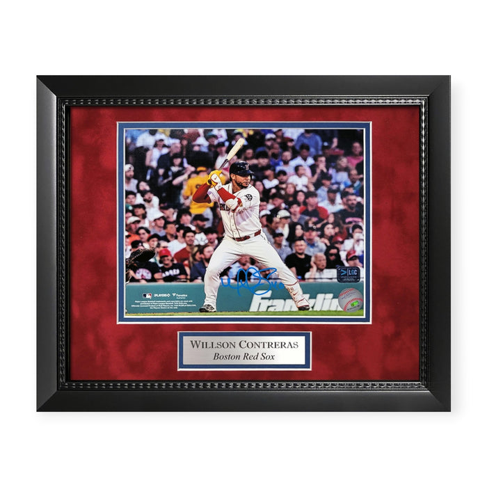 Willson Contreras Boston Red Sox Autographed 8x10 Photo Framed to 11x14 LGC
