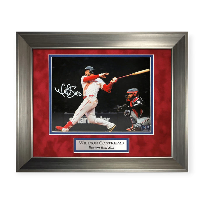 Willson Contreras Boston Red Sox Autographed 8x10 Photo Framed to 11x14 LGC