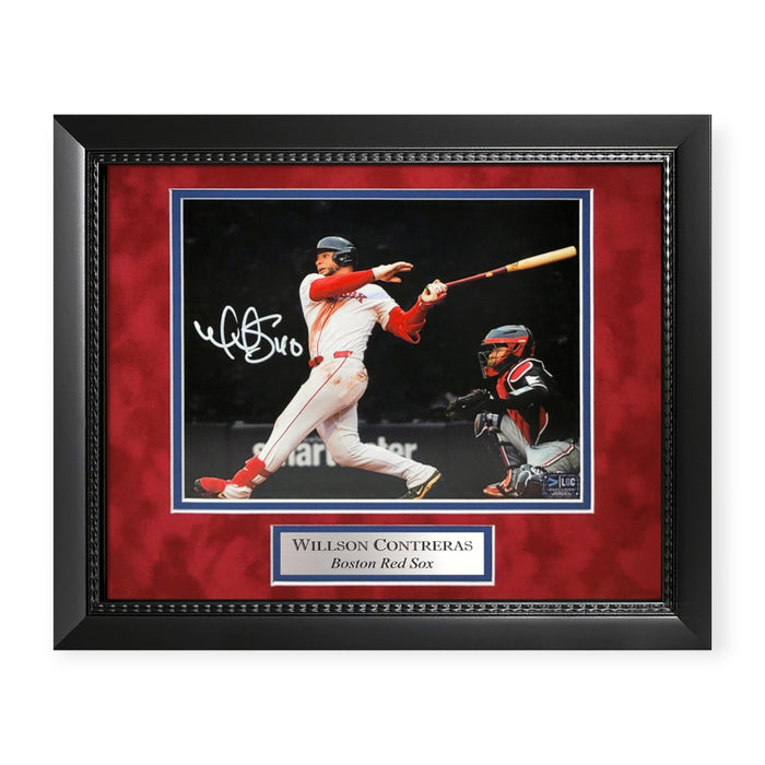 Willson Contreras Boston Red Sox Autographed 8x10 Photo Framed to 11x14 LGC