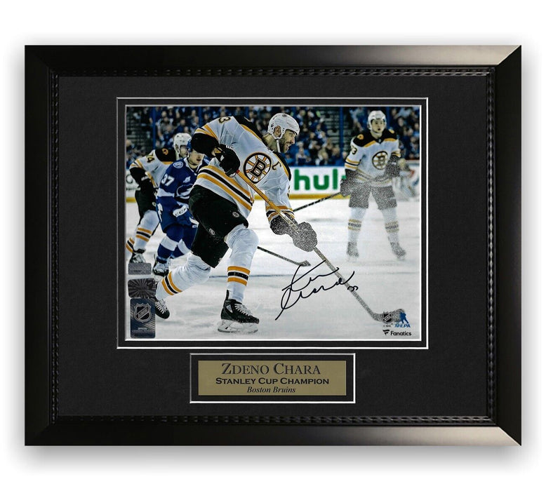 Zdeno Chara Boston Bruins Autographed 8x10 Photo Framed to 11x14 NEP
