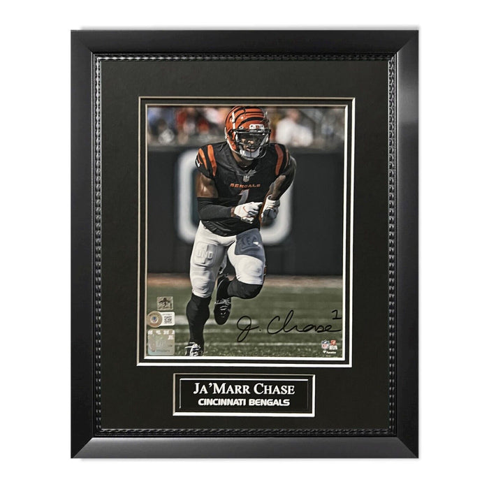 Ja’Marr Chase Cincinnati Bengals Autographed 8x10 Photograph Framed To 11x14 BAS