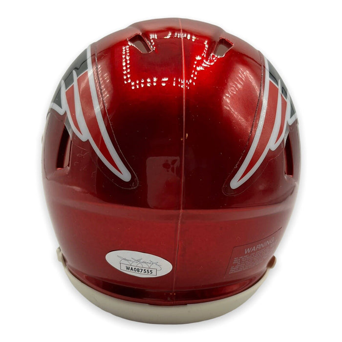 Rob Gronkowski New England Patriots Autographed Flash Mini Helmet JSA