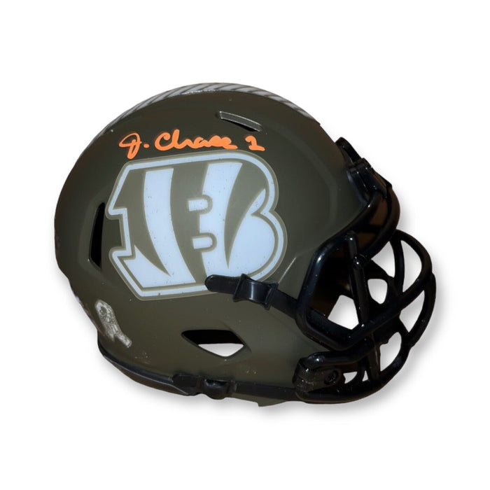 Ja'Marr Chase Cincinnati Bengals Autographed STS Speed Mini Helmet PSA