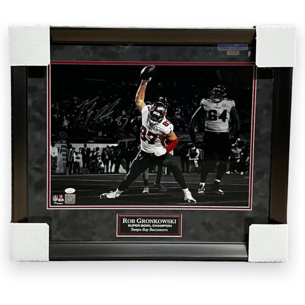 Rob Gronkowski Autographed New England Patriots Custom Framed