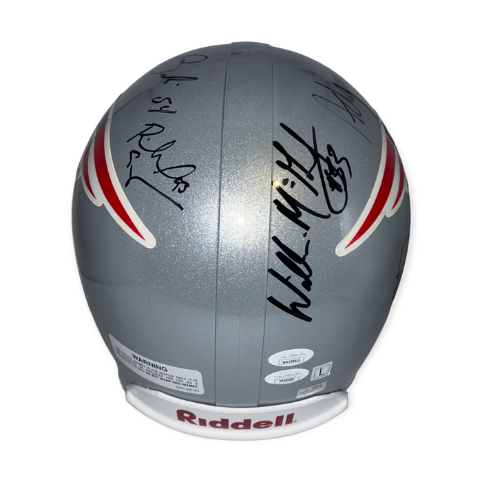 New England Patriots Legends Autographed Helmet JSA