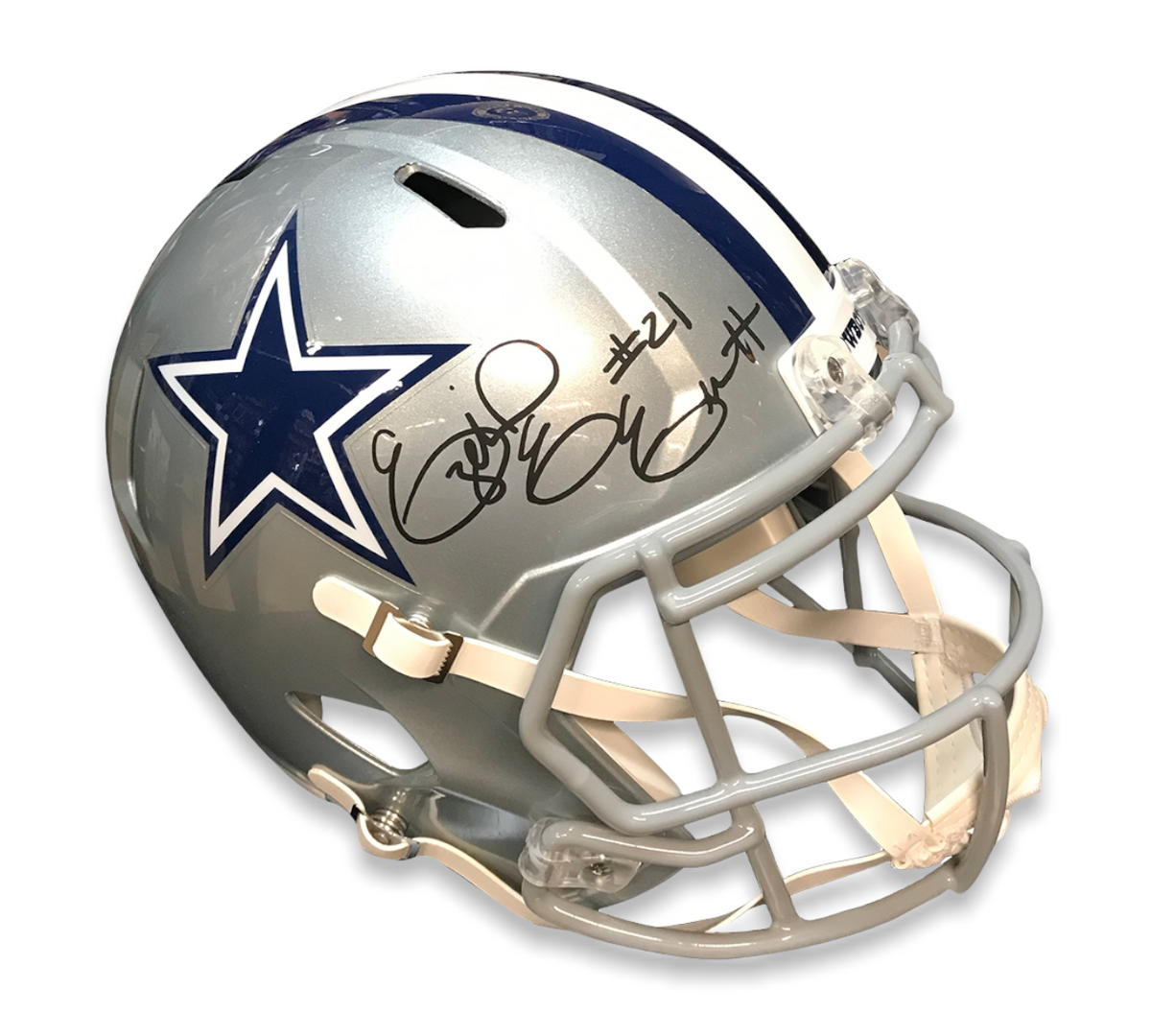 Ezekiel Elliott Autographed Dallas Cowboys Silver Full Size