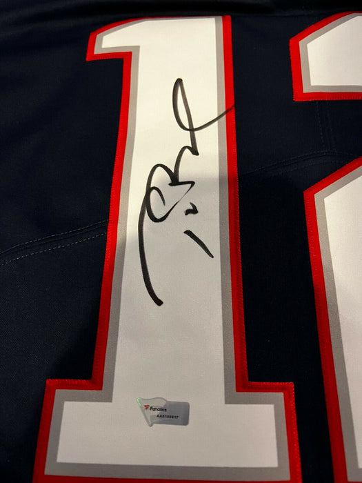 Tom Brady Autographed and Framed Navy Patriots Jersey