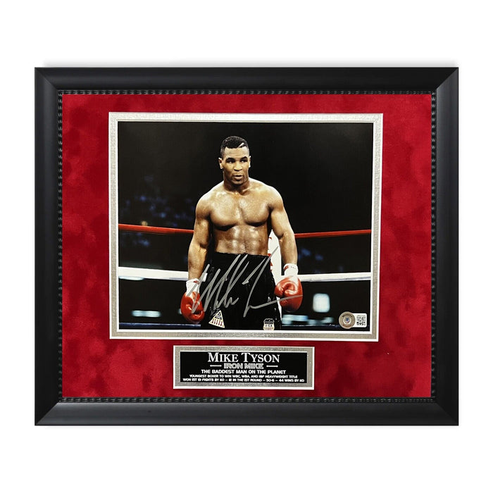 Mike Tyson Autographed Photo Framed to 11x14 Fiterman