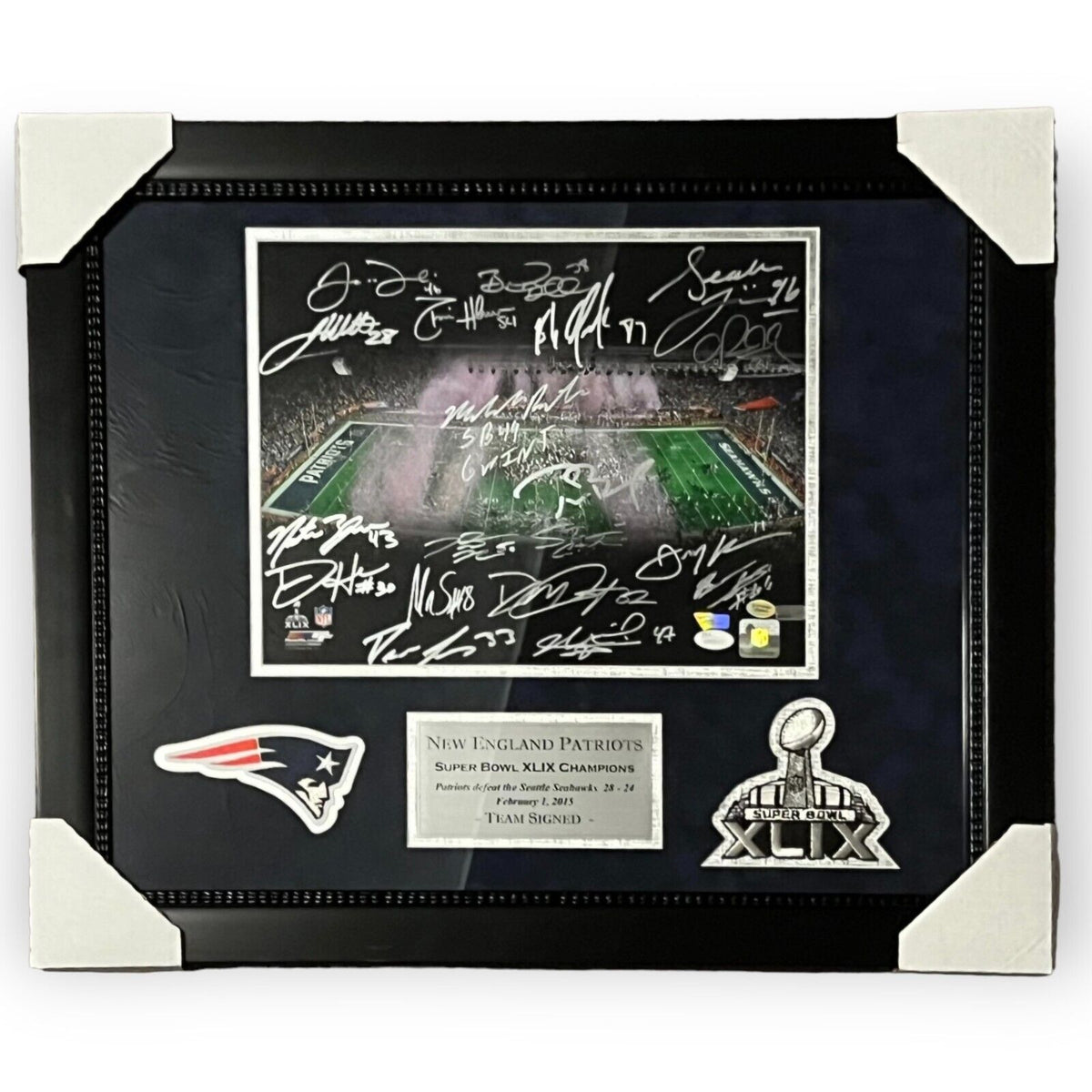 Ty Law Autographed Signed Framed New England Patriots Jersey 