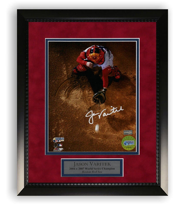Jason Varitek Boston Red Sox Autographed 8x10 Photo Framed to 11x14 NEP