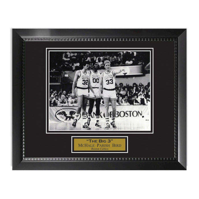 Larry Bird, Kevin McHale & Robert Parish Unsigned Photograph Framed to 11x14