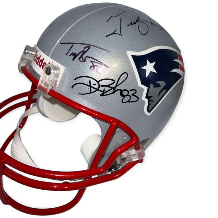 New England Patriots Legends Autographed Helmet JSA