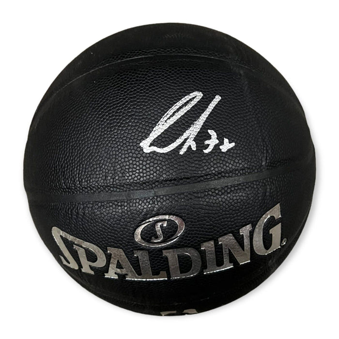 Luka Doncic Autographed Black Spalding Basketball Fanatics