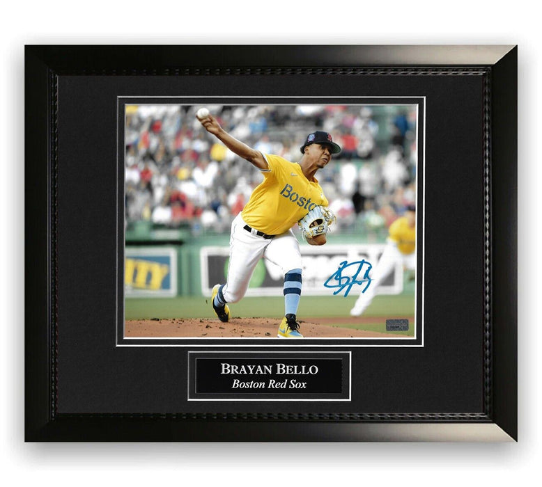 Brayan Bello Boston Red Sox Autographed 8x10 Photo Framed to 11x14 NEP
