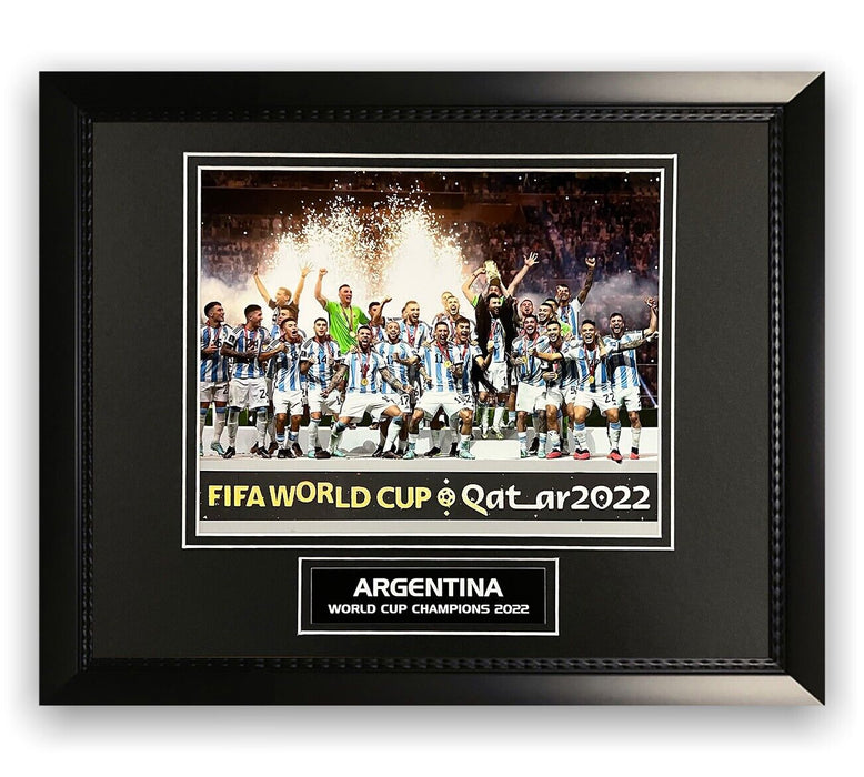 Argentina World Cup Unsigned Photograph Framed to 11x14 Lionel Messi