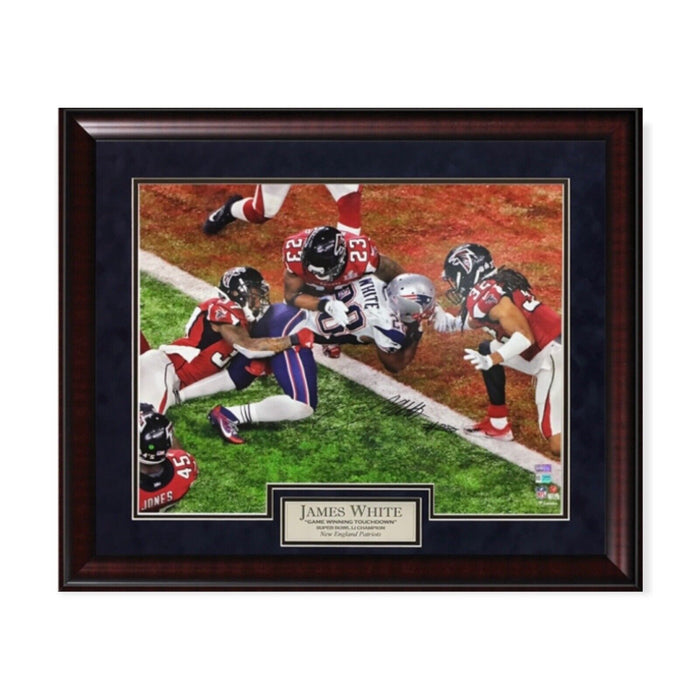 James White New England Patriots Autographed 16x20 Photo Framed To 20x24 Fanatics