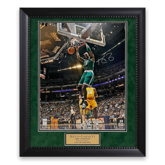 Kevin Garnett Boston Celtics Autographed 16x20 Photo Framed To 23x27 NEP