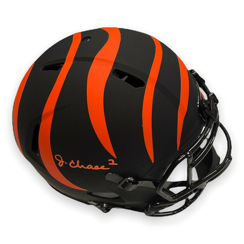 Ja'marr Chase Signed Cincinnati Bengals Eclipse Full Size Helmet Bas Beckett