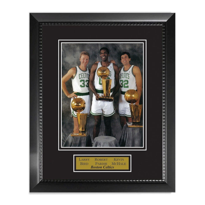 Larry Bird, Kevin McHale & Robert Parish Unsigned Photograph Framed to 11x14