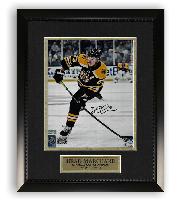 Brad Marchand Boston Bruins Autographed 8x10 Photo Framed to 11x14 NEP