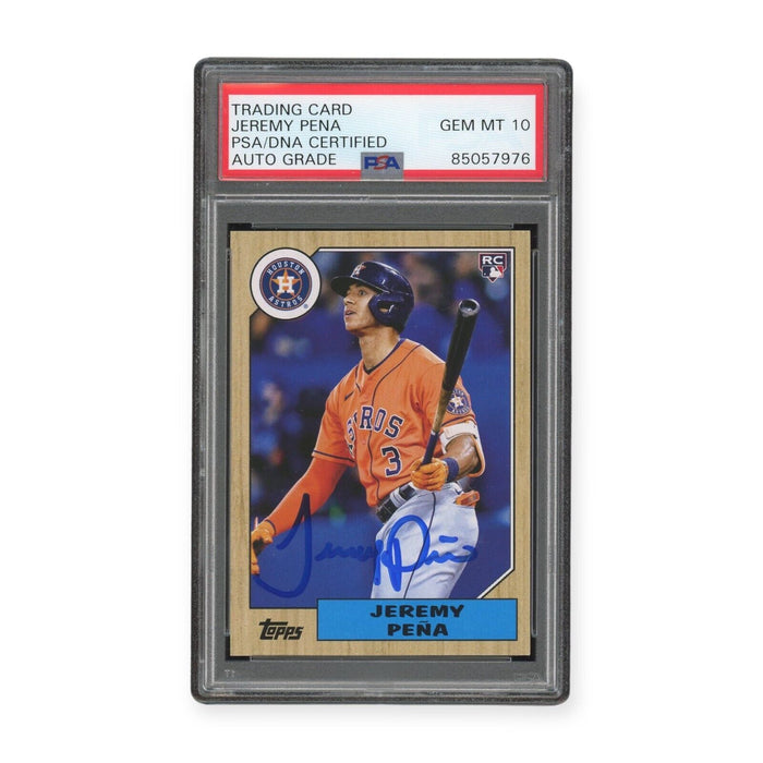 Jeremy Peña On Card Autographed 2022 Topps Archives Rookie PSA 10 Auto Grade