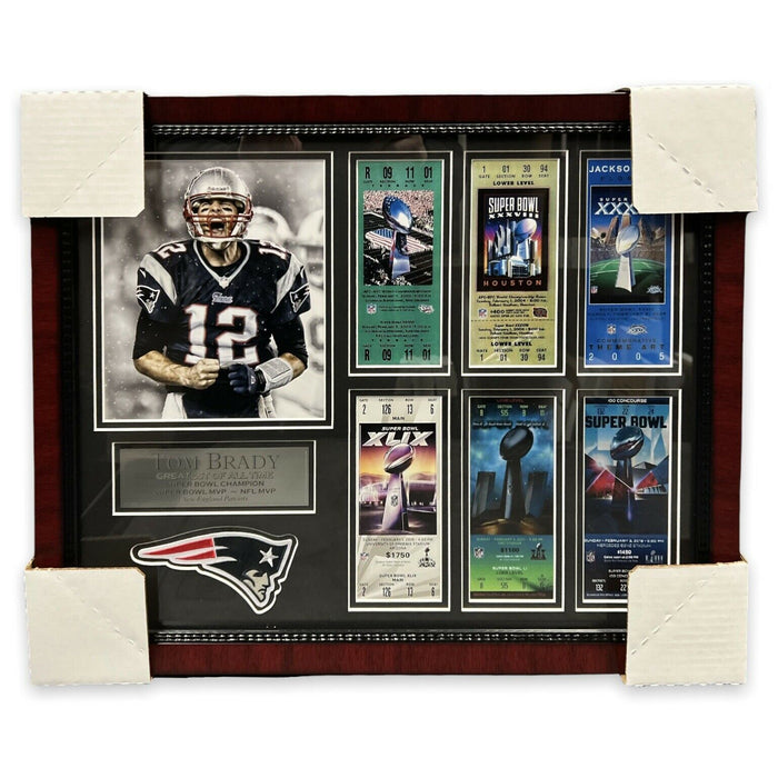 Tom Brady New England Patriots Collage Framed to 16x20