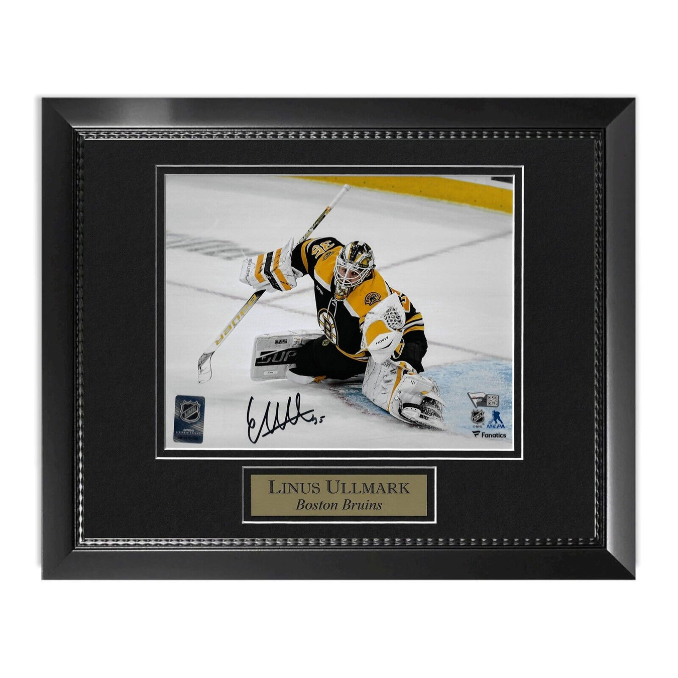 Framed Linus Ullmark Boston Bruins Autographed 2023 NHL Winter