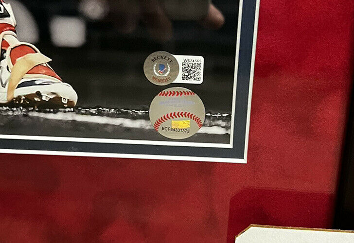 Ronald Acuna Jr Autographed Atlanta Signed Baseball Framed 8x10 Photo