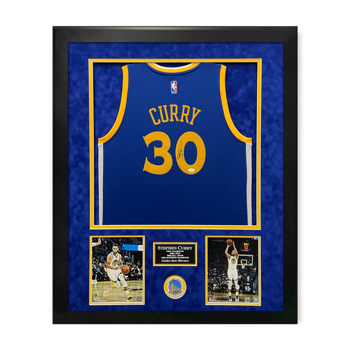 Stephen Curry Golden State Warriors Autographed Authentic Jersey Framed to 32x40 JSA